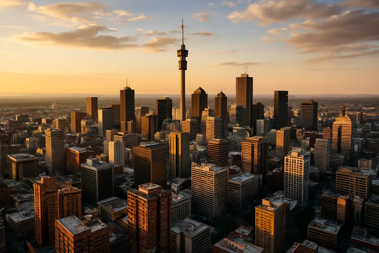 Johannesburg, de grootste stad van Zuid-afrika waar het metropoolleven nooit slaapt
