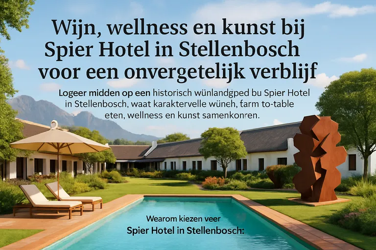 Wijn, wellness en kunst bij Spier hotel in stellenbosch voor een onvergetelijk verblijf