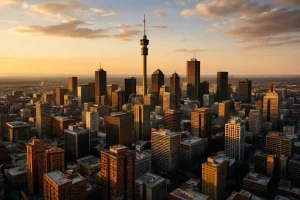 Johannesburg, de grootste stad van Zuid-afrika waar het metropoolleven nooit slaapt
