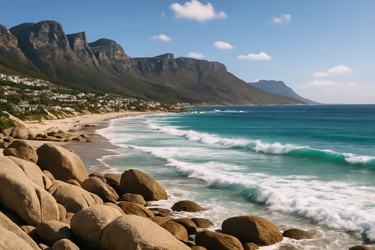 Kustregio's en stranden aan de zee in Zuid-afrika