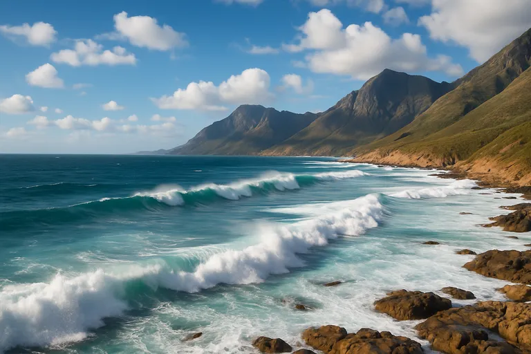 Overzicht van de zee rond Zuid-afrika